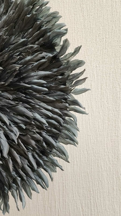 DEL061- Circulo decorativo de plumas NEGRO 65cm - comprar online