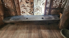 DEL137- Mortero gigante horizontal antiguo India