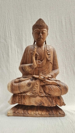 ESC069- Buda sentado de madera 80cmh