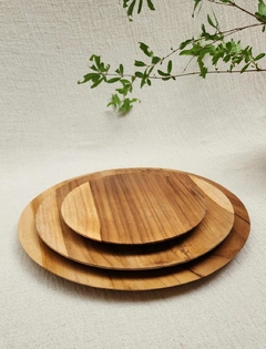 MAt020- Plato de teca samago 30cm