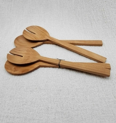 MAT148- Juego de cuchara tenedor de teca 30cmx7cm NEW - comprar online