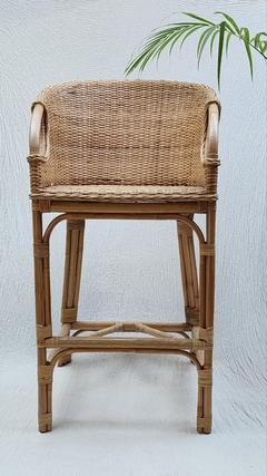 MUE119 - Banqueta Ratán - 60cm Ancho - 47cm Prof - 77cm Alt. Asiento - 114cm Alt. Respaldo - comprar online