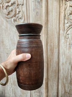 NAG005G Vasija de madera antigua 23cmh - comprar online