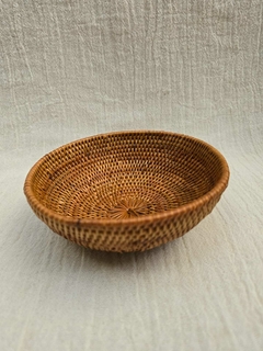 RRR188- Cesto bowl de ratan halus 15X6cmH