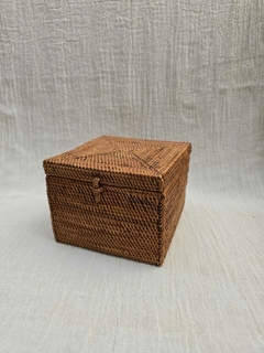 RRR259- Caja de ratan Halus- 15x15x12cm H