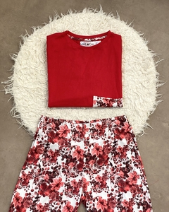 SET PIJAMA ANASTASIA TOMATE CON ROJO-(Elegi las 2 partes) - MALAGA 