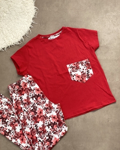 SET PIJAMA ANASTASIA TOMATE CON ROJO-(Elegi las 2 partes) - comprar online