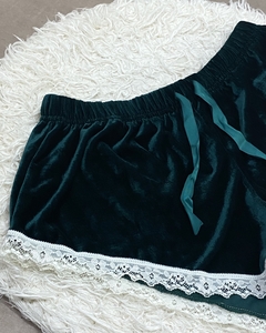 SHORT CANDACE VELVET VERDE - comprar online