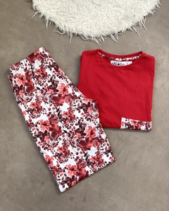 SET PIJAMA ANASTASIA TOMATE CON ROJO-(Elegi las 2 partes)