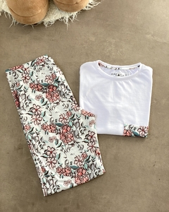 SET PIJAMA ANASTASIA ACUARELA CON BLANCO-(Armalo como quieras)