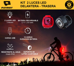 KIT DE LUCES PATRIOT RECARGABLES CON USB - tienda online