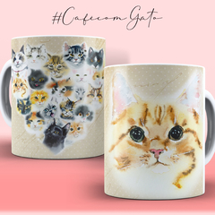 Caneca café com gato - loja online