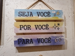 Placas decorativas com frases