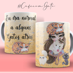 Caneca café com gato - By Cris Goyanna - Cestas e Produtos Personalizados