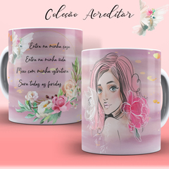 Caneca motivacional acreditar - By Cris Goyanna - Cestas e Produtos Personalizados