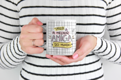 CANECA DIA DOS AMIGOS - By Cris Goyanna - Cestas e Produtos Personalizados