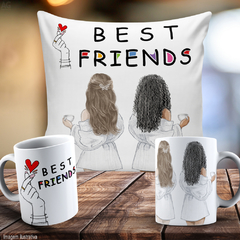 CANECAS BEST FRIENDS COM ALMOFADA na internet