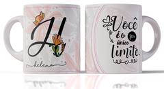 Caneca alfabeto borboleta - loja online