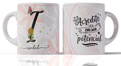 Caneca alfabeto borboleta - loja online