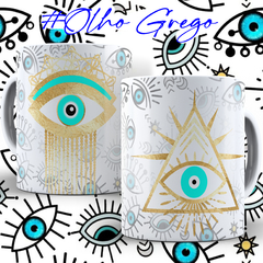 Caneca olho grego Adam - By Cris Goyanna - Cestas e Produtos Personalizados