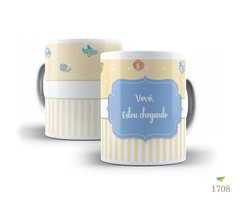 Caneca cegonha - By Cris Goyanna - Cestas e Produtos Personalizados