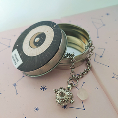 Kit Relicario energético pulsera con cuarzo rosa