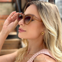Óculos Pérola caramelo lente marrom degradê - comprar online