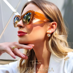 Óculos Tereza caramelo lente marrom - comprar online
