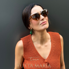 Óculos Joana marrom lente marrom - comprar online
