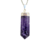 Collar Brianna CUARZO AMATISTA violeta | Piedra Natural SEMIPRECIOSA + engarce de PLATA - Barlina Style