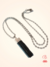 Collar TURMALINA Negra Kala Big PIEDRA NATURAL SEMIPRECIOSA con engarce de PLATA | Cadena 60cm - comprar online