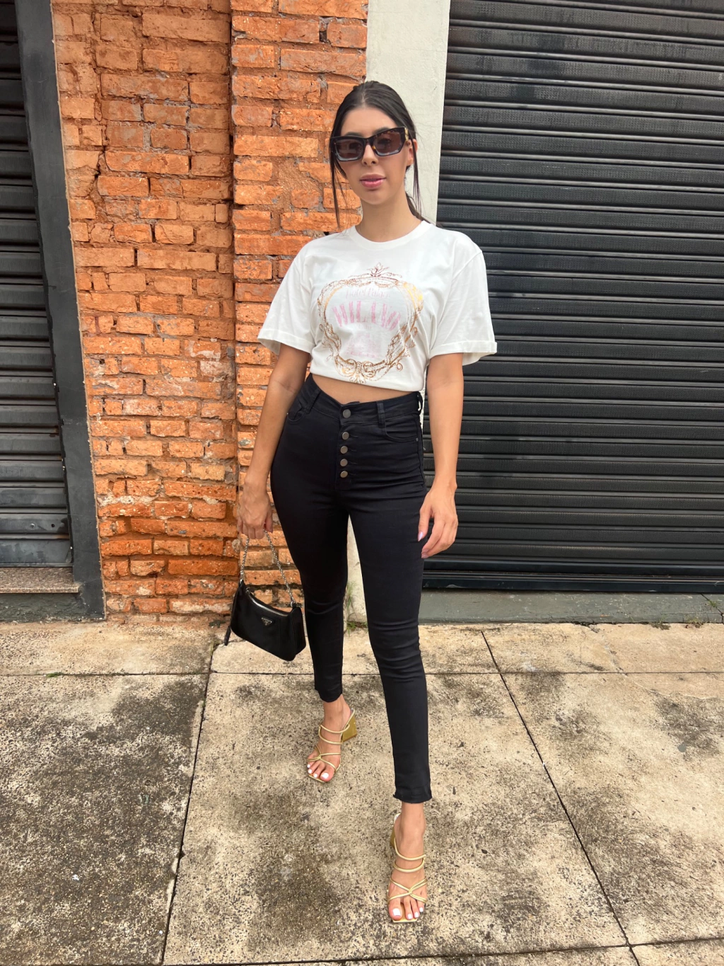 Calça Skinny Botões