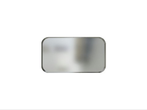 Espejo marco de hierro puntas redondeadas 90 cm. x 50 cm.