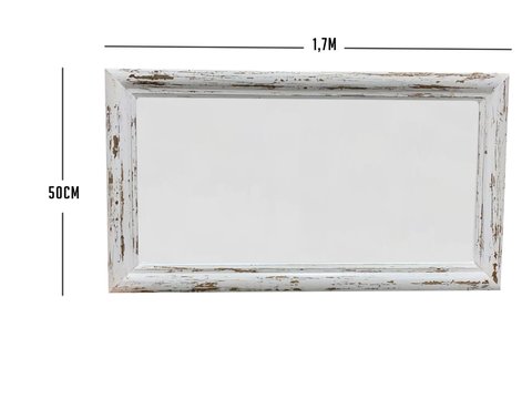 Espejo vintage decapado horizontal 1,7m x 50cm