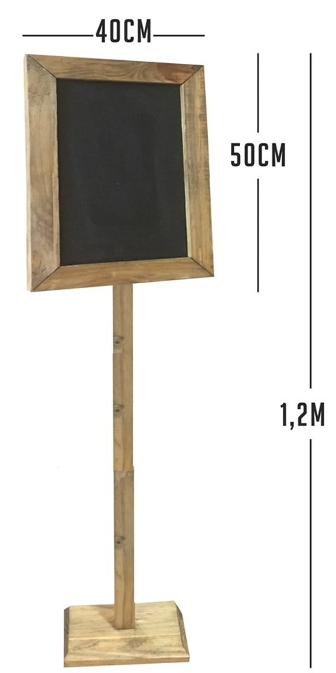 Cartel de pie pizarrón vertical de 1,20 mts