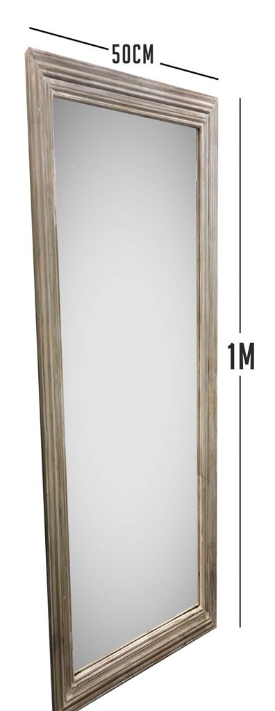 Espejo con marco plata fabricado a medida R-50