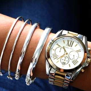 Pulseira de prata 925 estilo bracelete aro fino
