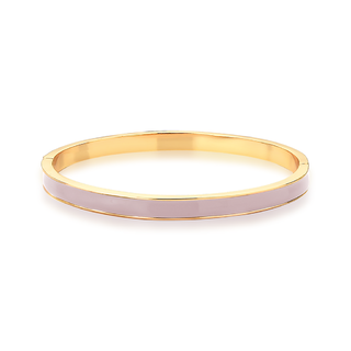 Pulseira bracelete dourado esmaltado em lilás folheado em ouro 18k