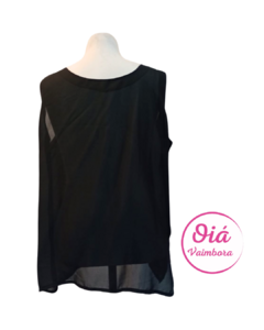 Blusa Doña Flora negro flor - comprar online