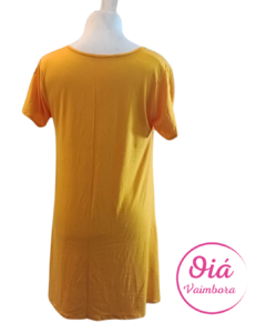 Vestido Paula amarillo flores de M a XL - comprar online