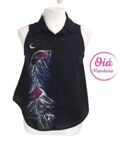 blusa Estambul negra montañas