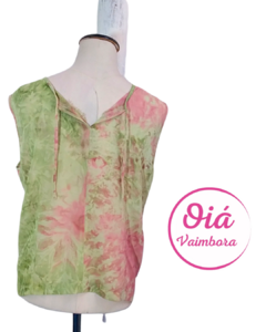 musculosa olodum pintada flores - comprar online