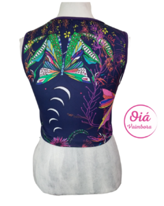 top valhalla violeta estampa mariposa - comprar online