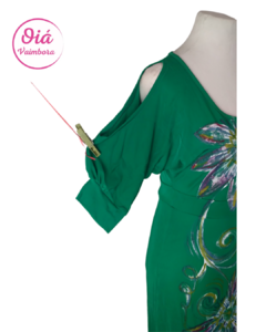 Vestido Esperanza verde flores M - comprar online