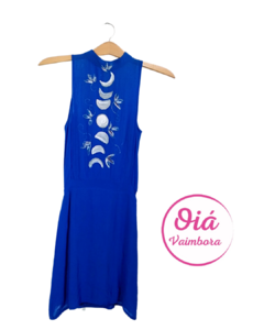 Vestido Prosperidad azul lunas S