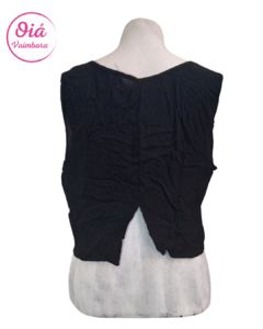 Musculosa Miriam negro colibri - comprar online