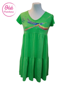 Vestido Miel Colibrí, verde manzana de M a XL