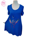 vestido Estrella azul pluma y espiral de M a XL