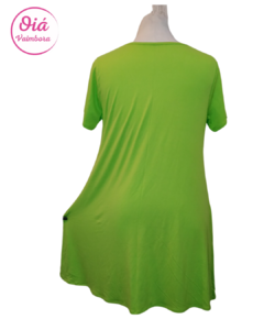 Vestido Paula verde metarón, geometría sagrada, mapa de M a XL - comprar online