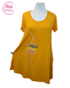 vestido Paula naranja metatrón de M a XL